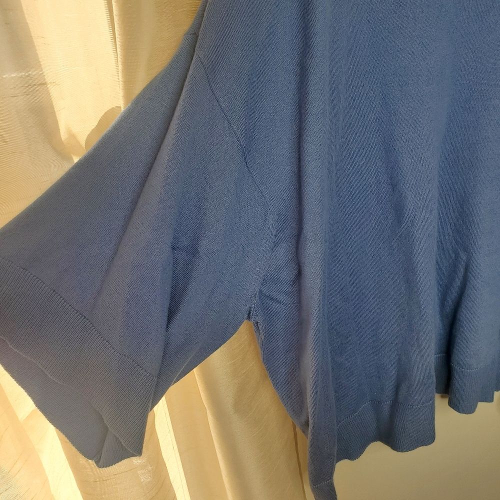 Michael Kors blue v-neck cadet sleeve Sweater size OS (one size) - Picture 7 of 8